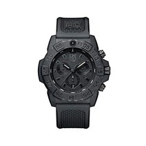 Luminox Navy Seal 블랙out XS.3581.BO 남성용 시계 45mm - 날짜 표시 기능이 있는 블랙 다이빙 크로노그래프 200m 방수 블랙 45mm