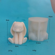 수제 캔들 양초 실리콘 몰드 금형 석고방향제 비누 만들기 3D 귀여운 토끼 실리카 젤 부활절 장식 석고 장식품 생산 용품 선물 키트, [01] A