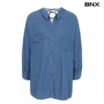 탱커스 BNX 스냅버튼 포인트 데님 셔츠