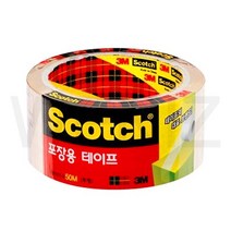 3M 포장용 리필 3650 투명 테이프, 4개입