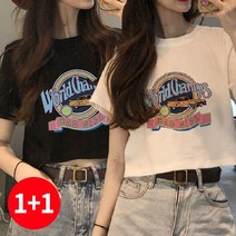 [크롭반팔티] 주디엘리 여성 챔스 여름 크롭 반팔 티셔츠