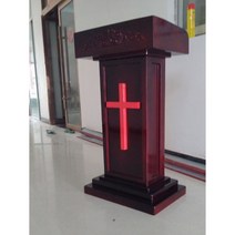 교회강대상 연단 회의실 강단 강당 강의대 교실 테이블 연설 원목 성가대상, 와인 레드 60x40x109