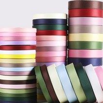 공단리본 무광양면 리본 선물 포장 원단끈 공예 DIY, 25mm, 04 연노랑