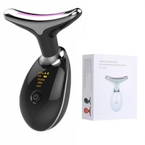 목주름관리 목주름없애기 목주름관리법 ems led 목 얼굴 마사지 3 색 광자 치료 턱, 블랙 박스 포함