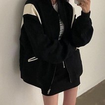 공용 후드 오버핏 항공 ma1 레이어드 미군점퍼 봄버 재킷 대학 야구 지퍼 카디건 블랙 스웨터 Chaquetas Para Mujer 가을 코트
