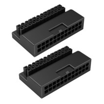 ATX 24 핀-90 도 전원 플매트 카펫 러그 어댑터 5V ARGB 메인 보드 마더 공급 장치 케이블 커넥터 DIY 장착 모듈러, [03] 2PC No ARGB