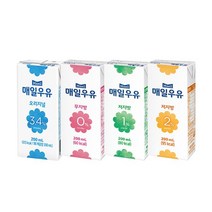 [S]매일 멸균우유 4종 오리지널/저지방 1%/무지방 0% 200ml 48팩/매일우유원산지: 상세설명참조, 3.매일 멸균 저지방 2% 200ml 48