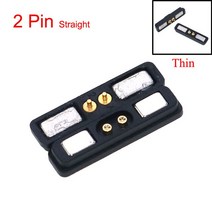 YuXi 1 쌍 자석 연결 관 2 3 4 5 6 극 Pogopin 남성 여성 2.2 MM 격자 THT 3A 봄로드 포고 핀 방수 패드, 02 2pin Straight Thin