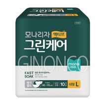 모나리자 액티브 그린케어 매직벨트 성인기저귀 대형, 1팩, 10매입