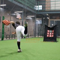 스트라이크 존 야구 연습장 실내 제구력 피칭 머신 투수, 100cm x 130cm x 80cm