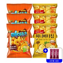 크라운 NEW 카라멜 메이플콘 124g+허니버터칩 120g 2종 묶음행사+사은품증정, 3세트, 180g