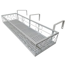 모칸도 베란다 화분걸이대(직각형 80x25cm고층용) 고리 3개형, 02.화분걸이대(직각형)80x25_화이트
