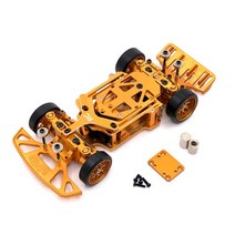 금속 업그레이드 RC02 후방 드라이브 드리프트 레이싱 프레임 WLtoys 모기 자동차 KYOSHO 1/28 RC 부품, 옐로우