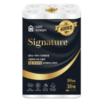 Soom:숨 시그니처 4겹 30롤 천연펄프 화장지 휴지