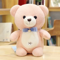 큐티빈 리본 테디베어 귀여운 곰돌이 인형, 핑크