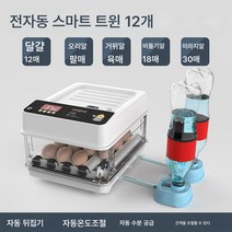 Ciliver 통달 부화기 소형 가정용 전자동 스마트 닭 오리 거위 비둘기 공작 부화기 앵무새 부화기, 1개, 심플 1종 나사 12매 화이트 더블 전기