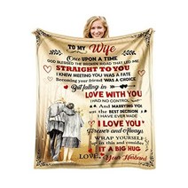 결혼 기념일 그녀를 위한 로맨틱한 선물 아내를 생일 선물 남편이 주는 아내 선물 최고의 선물 아이디어 아내에게 줄 매우 부드러운 플란넬 담요 152 4 x 127cm(60 50인치, 60 x 50_To My Wife