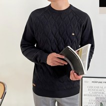 뉴뉴샵 남성용 유니크한 디테일이 돋보이는 라운드넥 니트