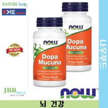 나우푸드 도파무쿠나 천연 도파민 90정 2병 / NOW Foods Dopa Mucuna 90ct 2bt Exp. 2024/07, 2개, 90정 2개