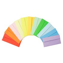 상우문화사 가로형 칼라봉투/머니봉투 170x85mm 8매포장 40봉BOX판매, 옥색