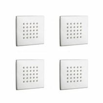 KATAIS 매트 블랙 샤워헤드 바디 스프레이 스파 샤워 헤드 마사지 제트 벽걸이 숨겨진 4개, 4pcs-chrome