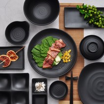 먹토 멜라민그릇 접시 식기 굽1호 업소용 식당 식기