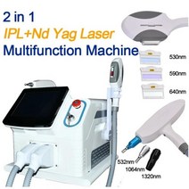 전동 휴대용 미용실 2 in 1 IPL OPT Elight 레이저 제모 기계 문신 제거, 220V