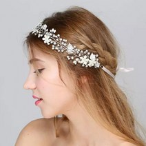 하이앤 헤어밴드 머리띠 셀프웨딩 한복 파티 대회 돌잔치 스냅촬영 할로윈 신부 화동