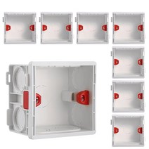 86 유형 전기 조정 가능한 장착 상자 카세트 스위치 소켓 정션 박스 숨겨진 숨겨진 내부 장착 상자 흰색, 8개