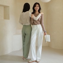 컬러미 논스판 와이드팬츠(숏&롱 2type)