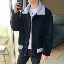 남성용 면 캐주얼 램스울 패딩 코트 하늘비즈 C11 E016W240