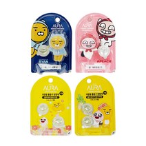 아우라 카카오프렌즈 차량용 통풍구 클립형 방향제 2개, 어피치 2ml 2개