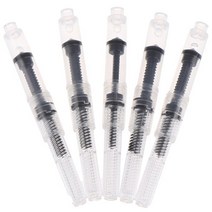 만년필 잉크 세트5pcs 만년필 작은 검정 잉크 구경 2.6mm 변환기 펌프 카트리지, 5개