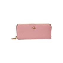 COACH 부드러운 가죽 슬림 아코디언 지퍼, 한 사이즈, 풍선 껌