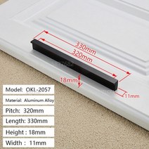 찬장 캐비닛 손잡이 현대 검은 황금 드레서 가구 pull t bar 알루미늄 합금 서랍 주방 손잡이, 블랙160