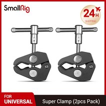 스탠다드메카닉 홀딩 C형 빔 클램프 홀더 15mm-44mm 막대카메라조명우산후크선반용 14 및 38 나사2개 팩가 있는 smallrig 슈퍼 - 2058 PT 아시바, 해외발송지