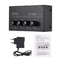 ammoon mh400 mx400 4 채널 믹서 믹싱 콘솔 전원 어댑터가 있는 초소형 저잡음 라인 모노 오디오 믹서, mx400 eu 플러그