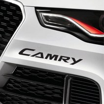 CAMRY로고 자동차 튜닝 글씨스티커 차량용데칼 주유구커버, 1개, 블랙