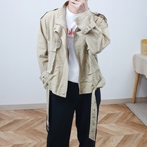 WOWayo 린넨 오버핏 숏 트렌치 크롭 자켓 2color