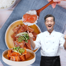 먹사부 쫄깃 담백 생 간장 연어장 새우장 반찬, [단품]연어장(300g) 5개, 300g, 5개