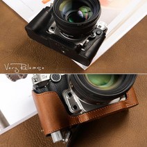 니콘 AYdgcam DF 수제 가방 가죽 하단 카메라 커버 케이스 핸들 하프 빈티지 바디, Brown, 1개