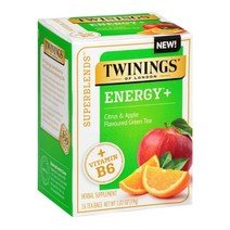 Twinings 트와이닝 녹차 비타민B6 감귤 & 사과 16 티백 1.02oz(29g)