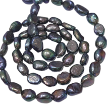 피콕컬러 담수진주 구슬비즈 비즈공예재료 진주알 천연진주 재료 팔찌 목걸이만들기 DIY 5mm 흑진주