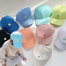 [앙상블] 아동 스마일 버튼 캡 모자 키즈 썬캡 여름