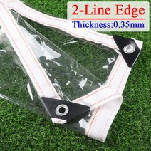 방수포 방수 투명 PVC 발코니 다육 식물 타프 테라스 선명한 두께, 24.2-Line Edge - 2x2m