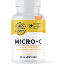 Vimergy MicroC 시험판 크기 90회 제공량 u2013 500mg 로즈힙 루틴 포도씨 및 아세로라 과일 추출물이 함유된 천연 완충 비타민 C 캡슐 건강한 체계 피부 건강, [02] 90개1팩