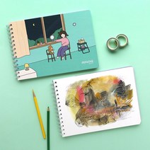 핑크풋 4000 보리 드로잉노트 캘리그라피 무지 노트 드로잉 스케치 공책, 4000보리드로잉노트 네이비