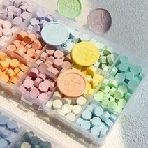 실링왁스세트 패키지 믹스 컬러 스탬프 24색, 혼합 색상 3봉지