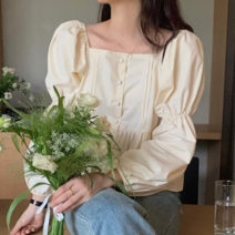 [1015마켓]봉봉 퍼프 스퀘어넥 블라우스