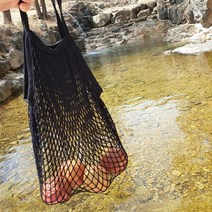 코튼 메쉬 시장바구니 토트 장바구니, 화이트